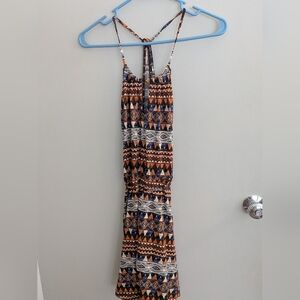 NWT Small Forever 21 Geometric Print Dress Summer Spring Vacation Beach Festival